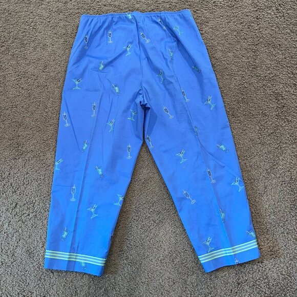 HOLLY LANE Cocktail Martini Cropped Pants Capris Petal Pushers - Royal Blue - 14 - Picture 5 of 14